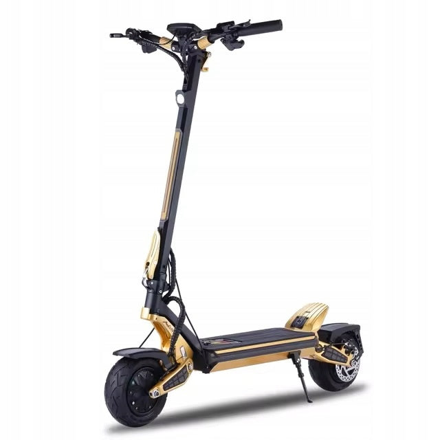 Mukuta 9 Plus black and gold electric scooter with removable battery 1600W