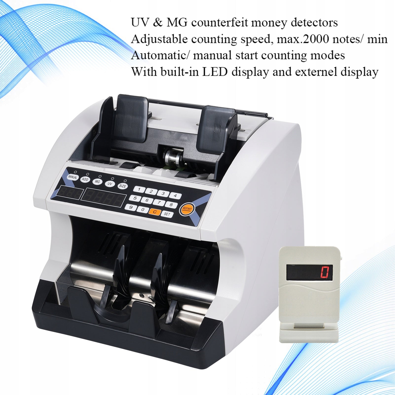 Multi Currency Money Banknote Counting Machine Banknote 4A