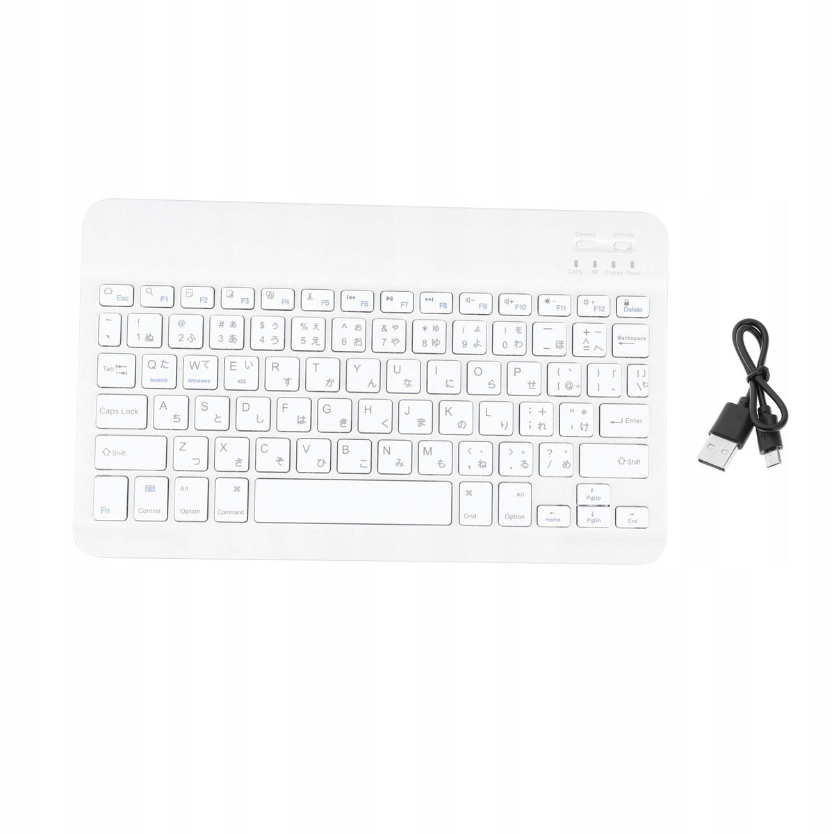 Multi Device 5.1 Keyboard Japanese Full Size for , IOS , Android white Manufacturer Satis