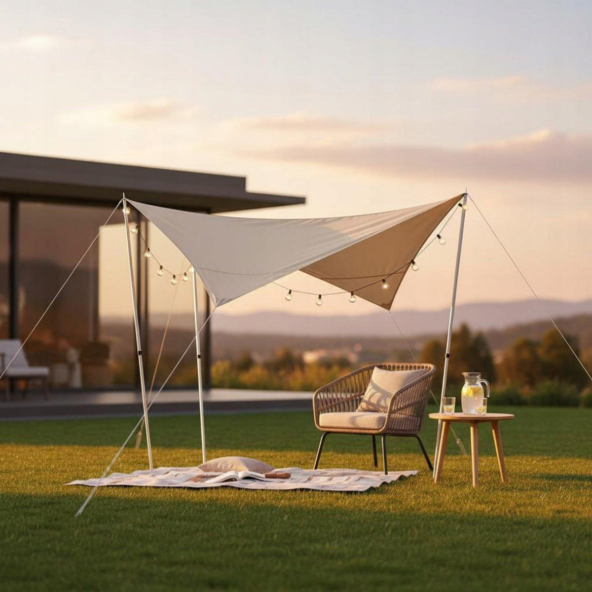 Multi Segment Tent Pole Telescopic Iron Camping Off-white 16MM 2M 8PC W Bag Packaging status original