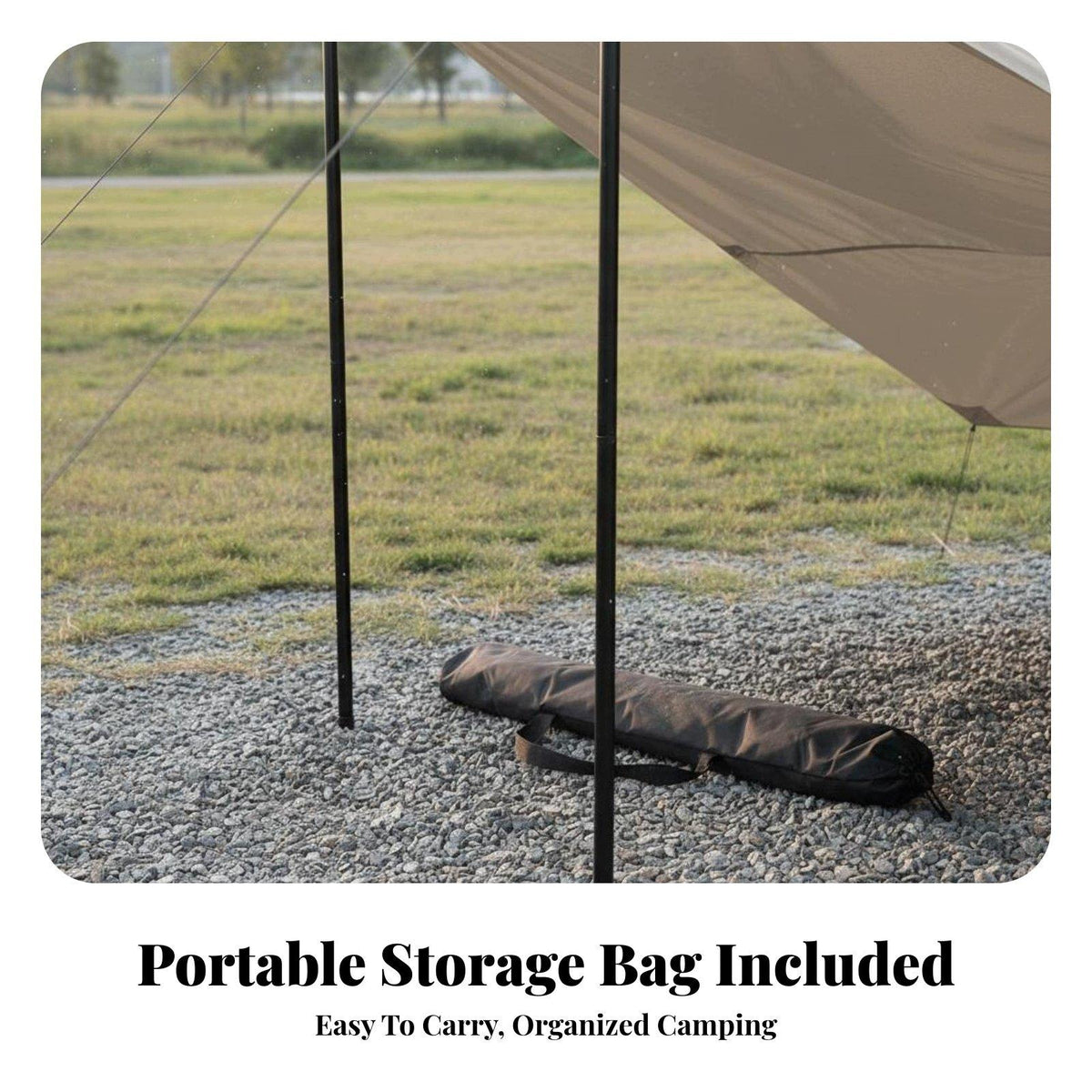Multi Terrain Camping Tarp Poles Heavy Duty Iron without Rope Nails Packaging status original
