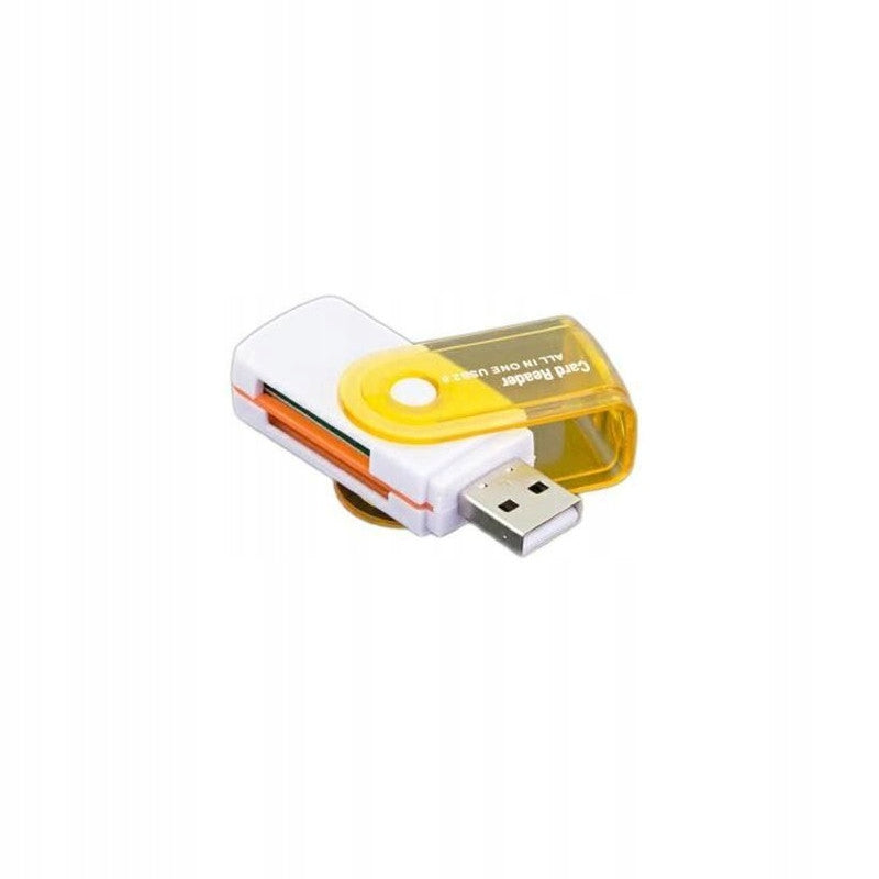 Multi card reader USB SD SDHC SD SDXC microSD pocket knife yellow white Packaging status original