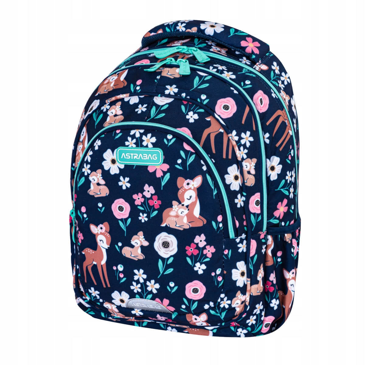 Multi-chamber school backpack AstraBag blue Baby Deer Sarenka 20 l Brand AstraBag