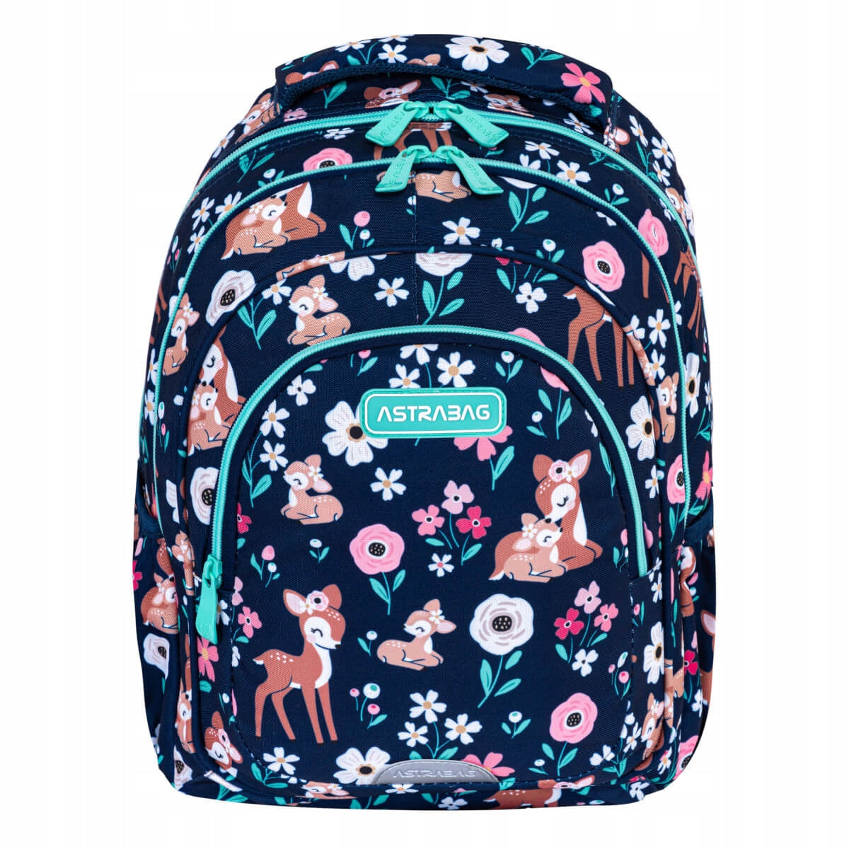 Multi-chamber school backpack AstraBag blue Baby Deer Sarenka 20 l Manufacturer code 502024085