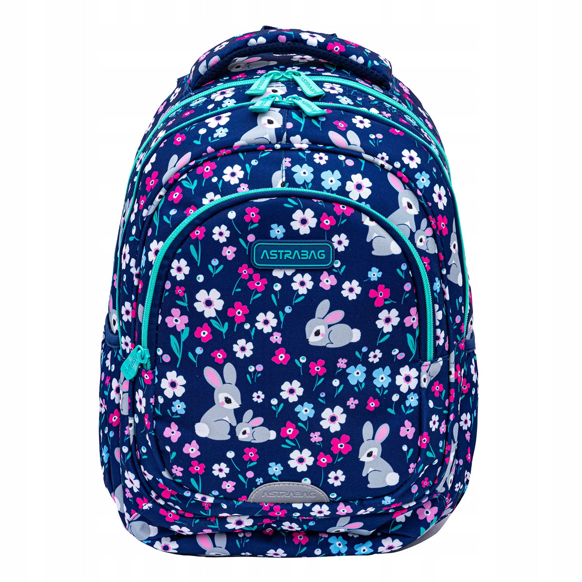 Multi-chamber school backpack AstraBag rabbit for girls
