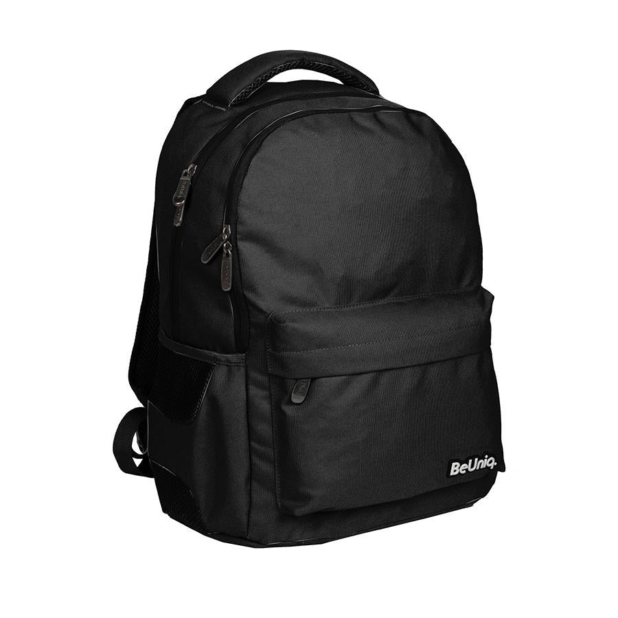 Multi-chamber school backpack BeUniq black 21 l