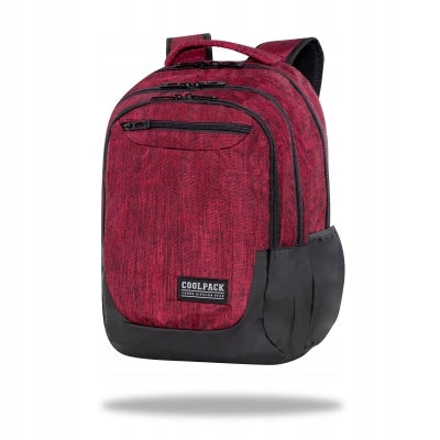 Multi-chamber school backpack CoolPack black, red 27 l