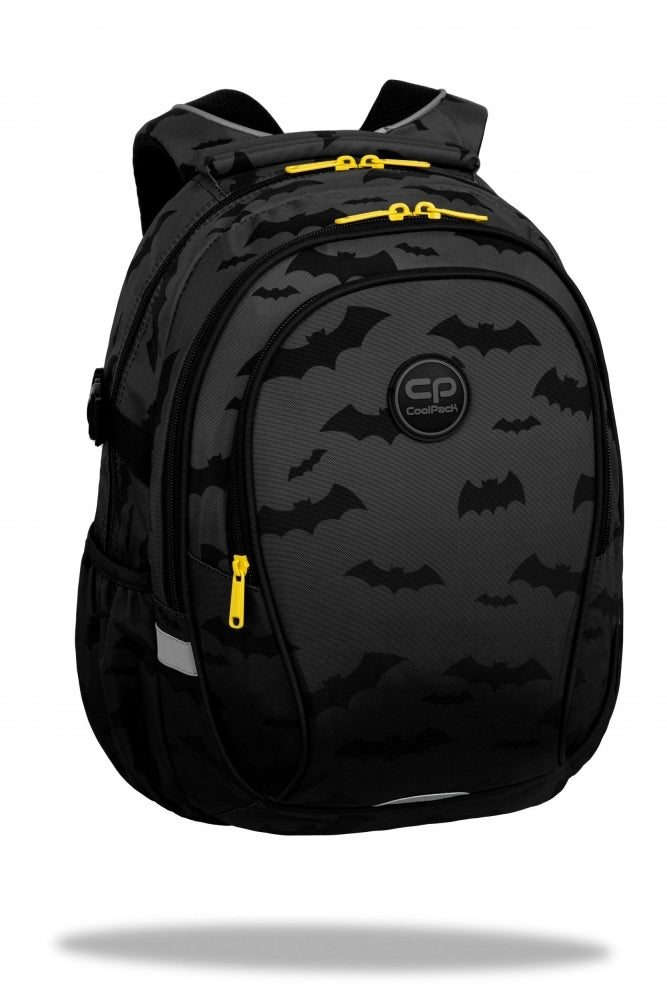 Multi-chamber school backpack CoolPack black, shades of yellow and gold 29 l