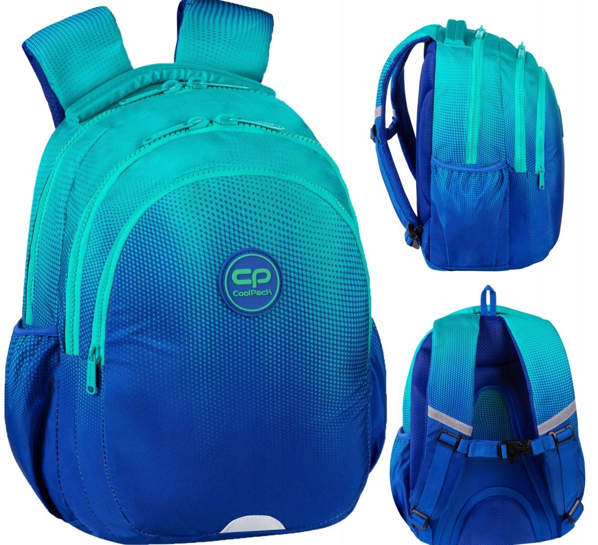 Multi-chamber school backpack CoolPack blue 21 l