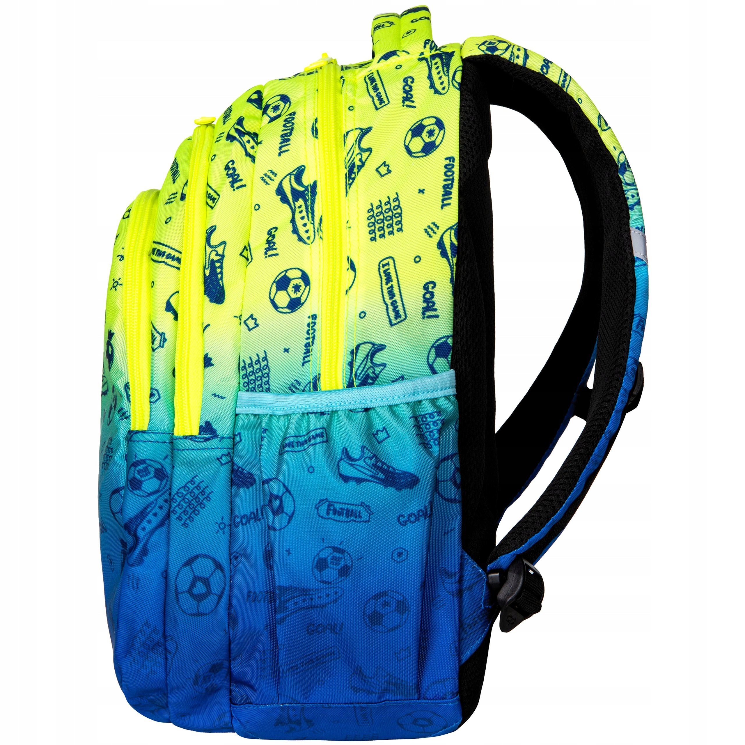 Multi-chamber school backpack CoolPack blue, yellow and gold 21 l Manufacturer code F029339