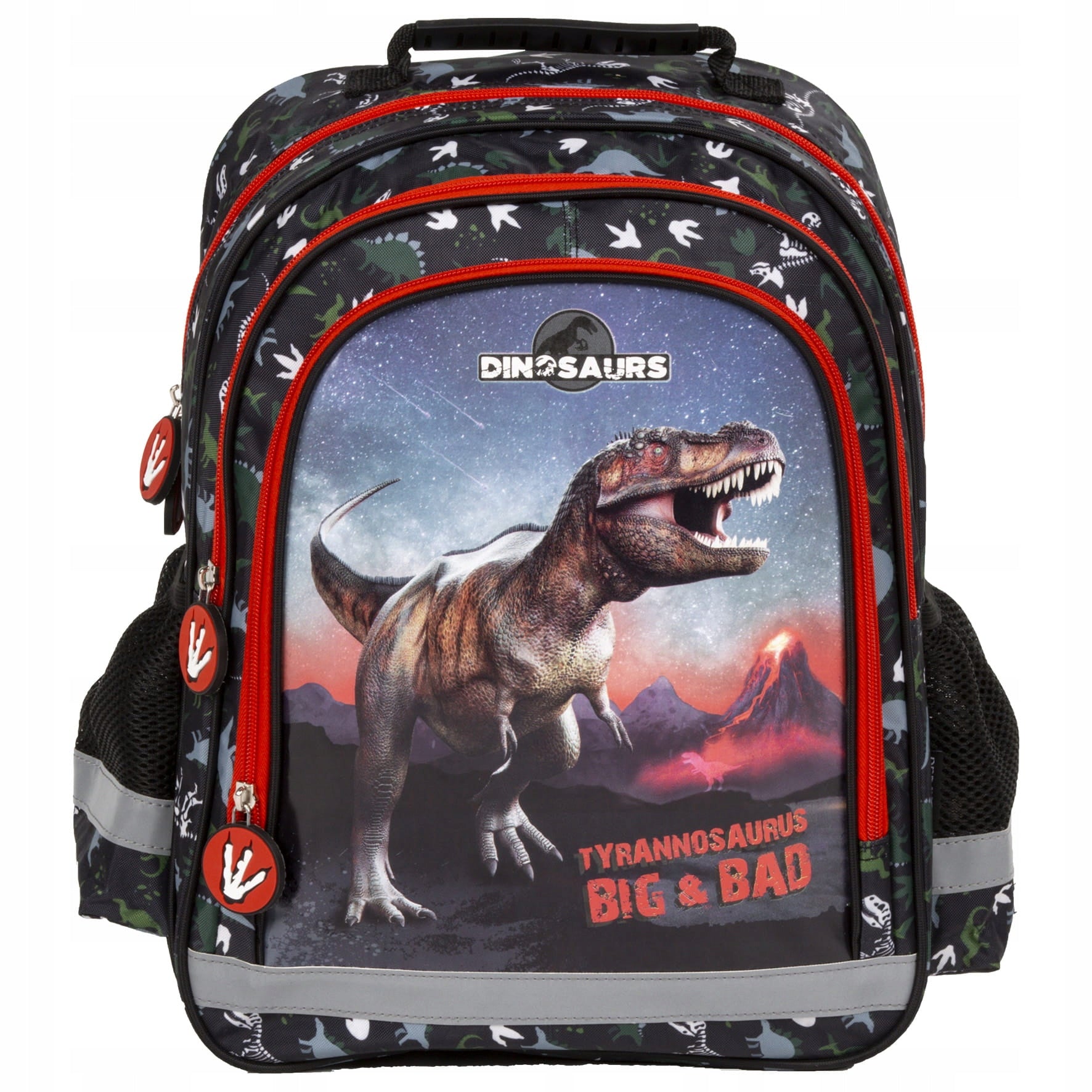 Multi-chamber school backpack Derform DINOSAUR dino holds A4 Manufacturer code PL15BDN17