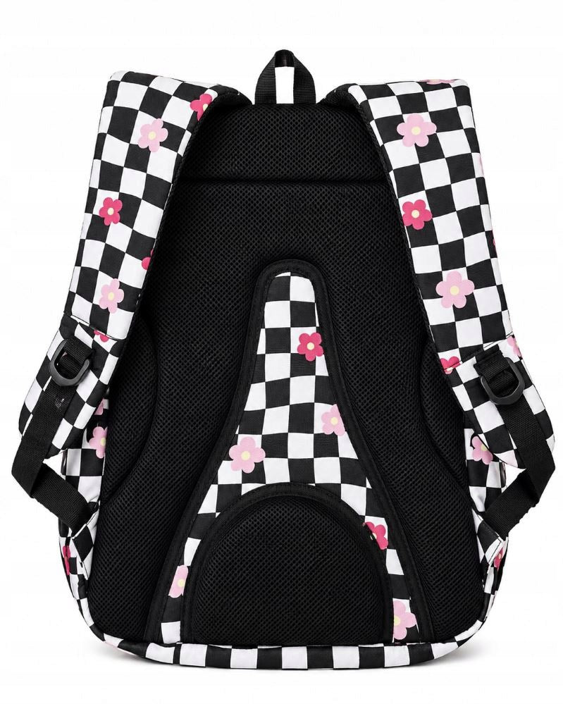 Multi-chamber school backpack Kayet multicolor Grille Flowers Manufacturer code T26.385A-M1