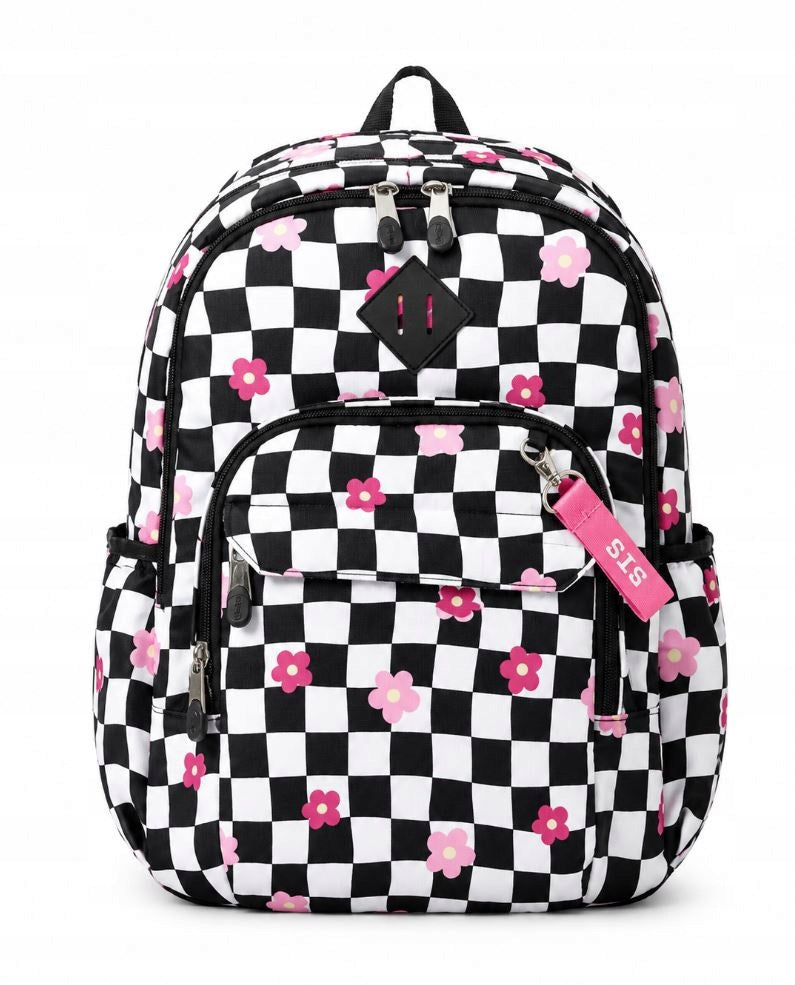 Multi-chamber school backpack Kayet multicolor Grille Flowers
