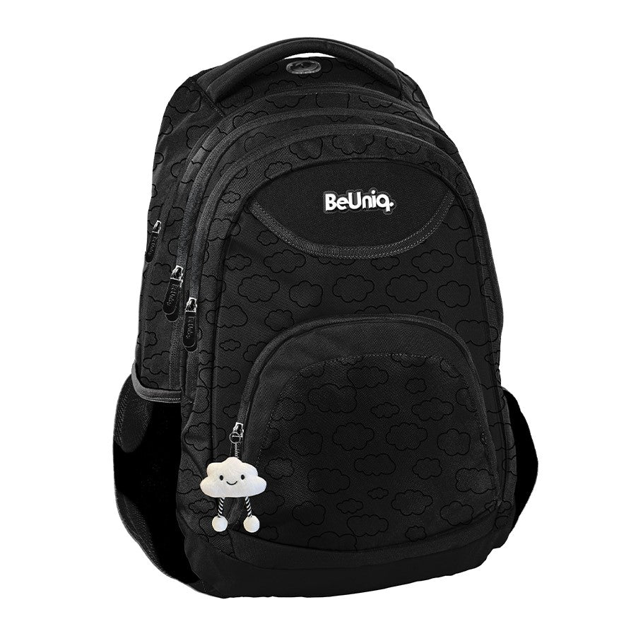 Multi-chamber school backpack Paso black 21l