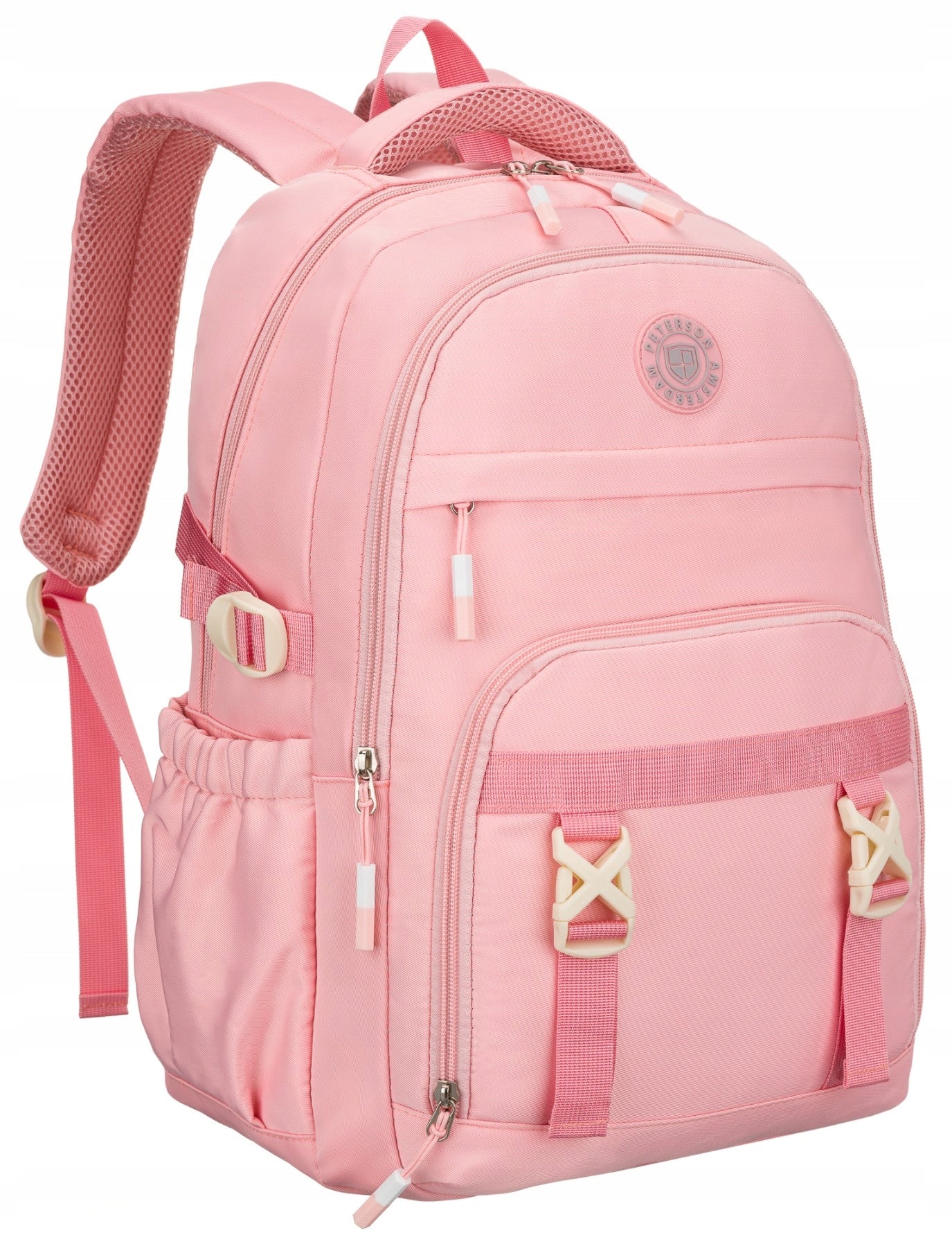 Multi-chamber school backpack Peterson pink 26 l