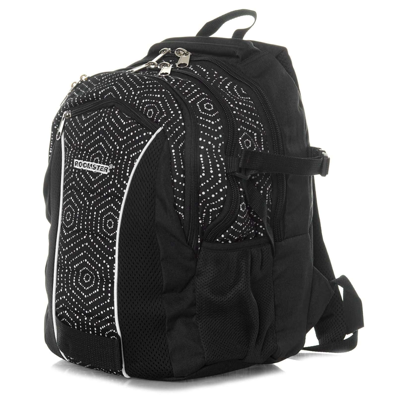 Multi-chamber school backpack ROOMSTER white, black 25 l Manufacturer code M3-Withe