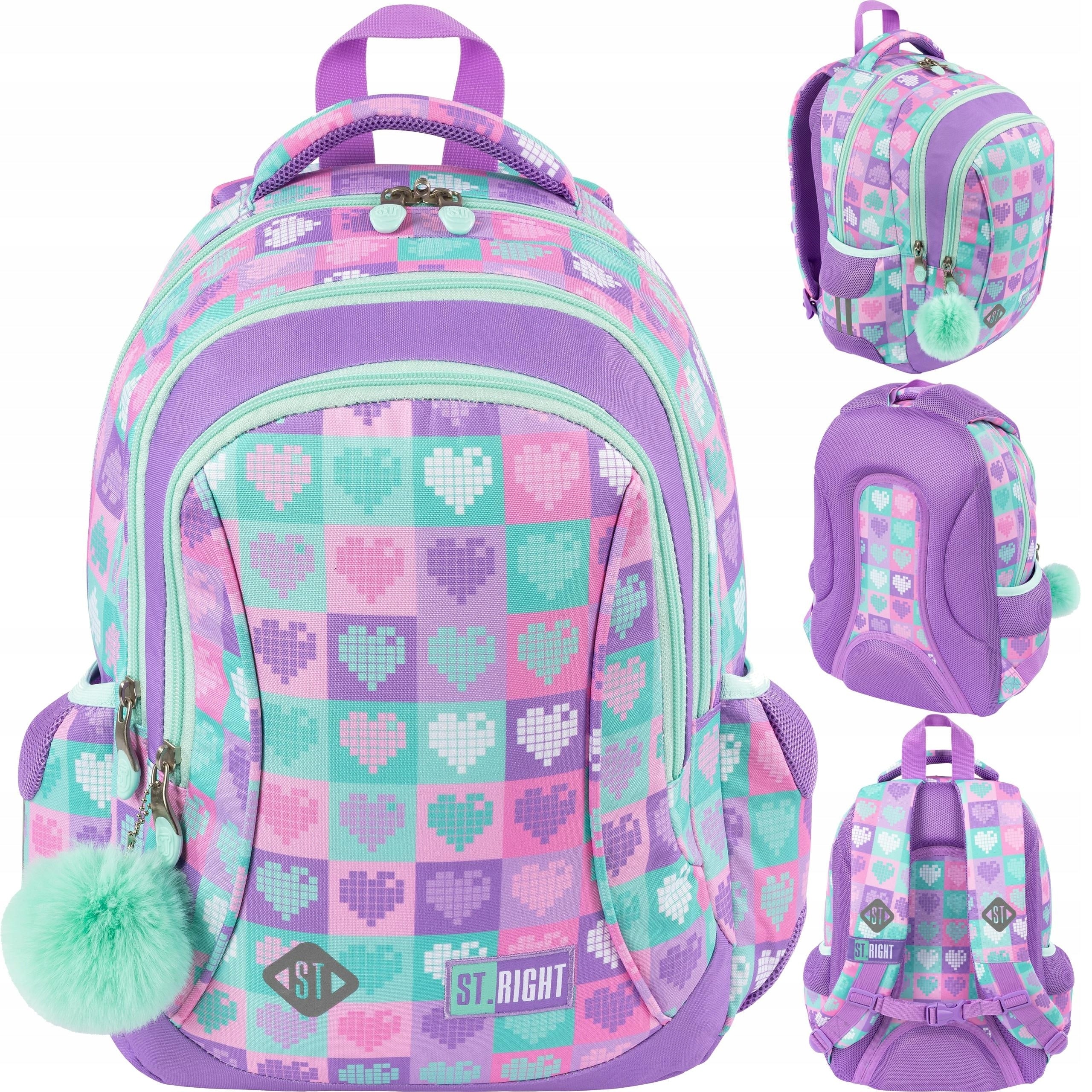 Multi-chamber school backpack St. Majewski BP-26 CANDY HEARTS Manufacturer code TO-PLS-6947-STR-BP26-ST