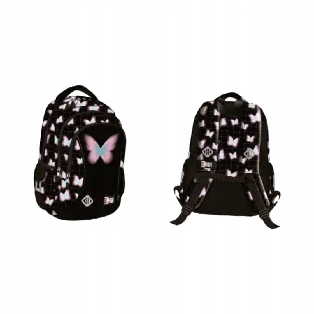 Multi-chamber school backpack St. Majewski black 20 l
