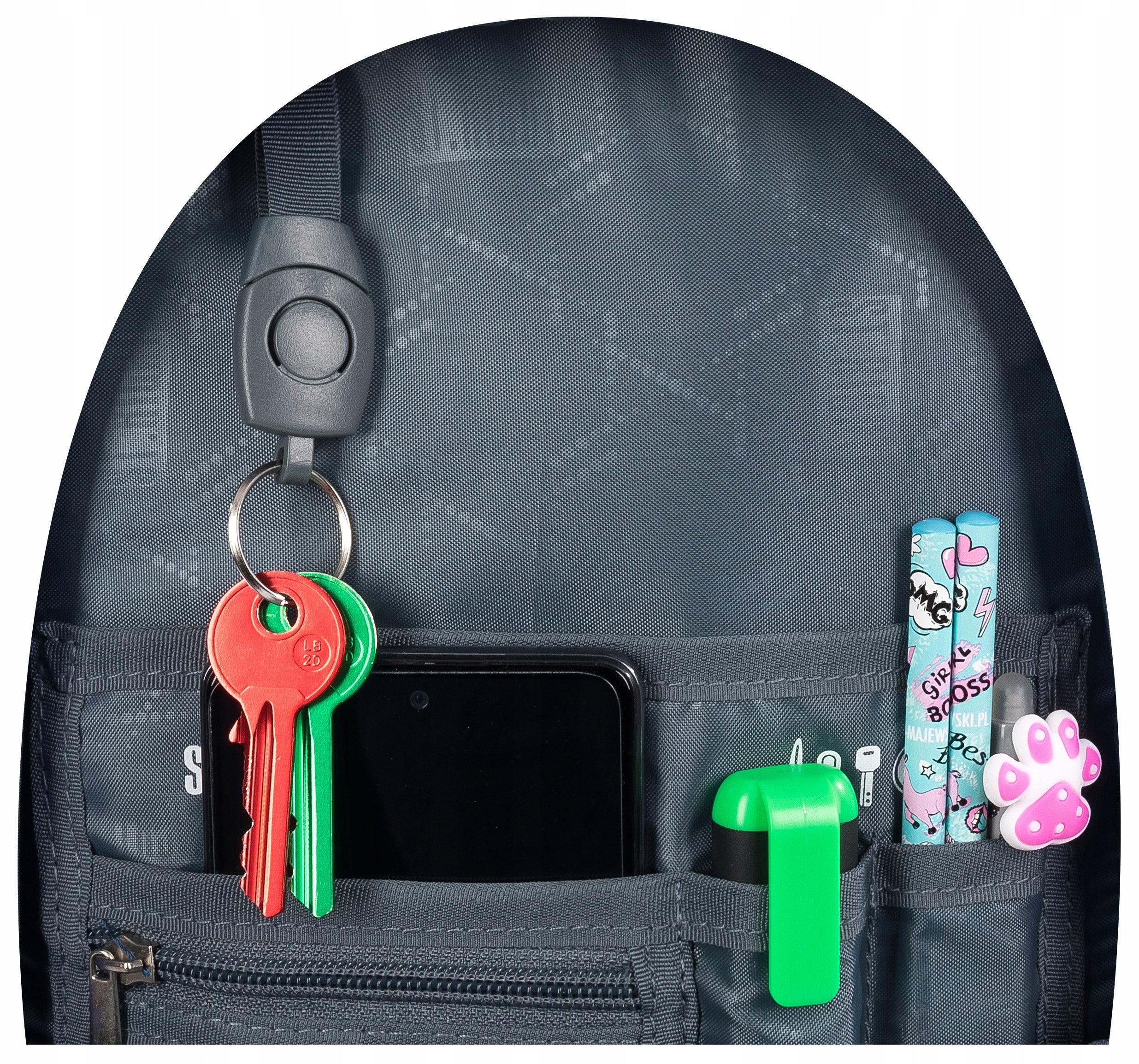 Multi-chamber school backpack St.Right black 20 l Brand St.Right