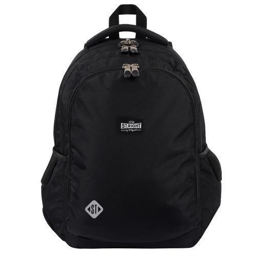 Multi-chamber school backpack St.Right black 25 l
