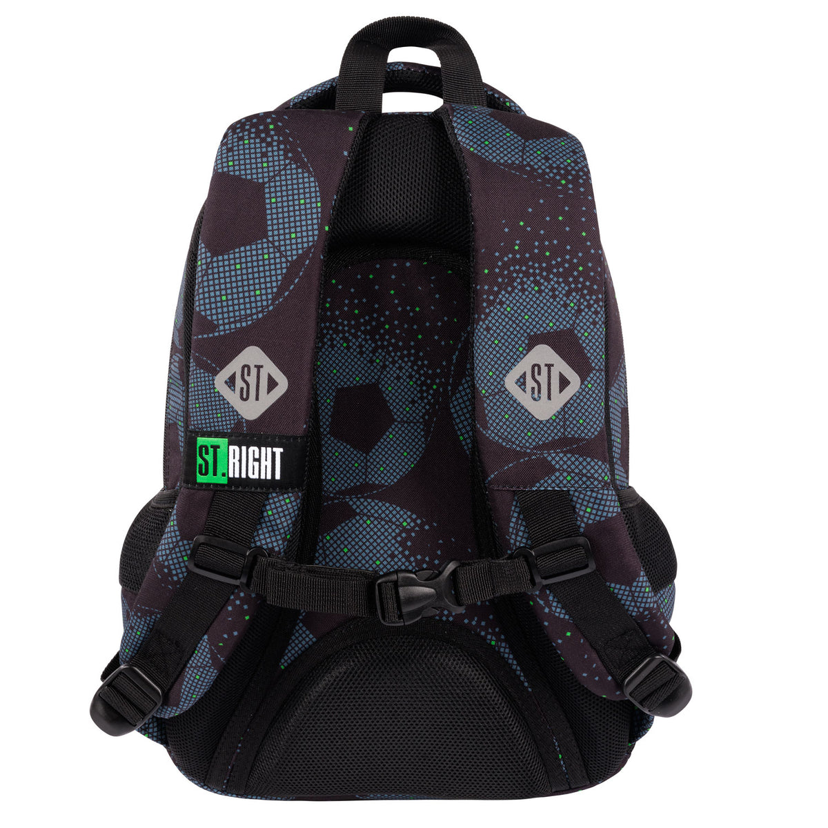 Multi-chamber school backpack St.Right black, green 20 l football Manufacturer code BP-26