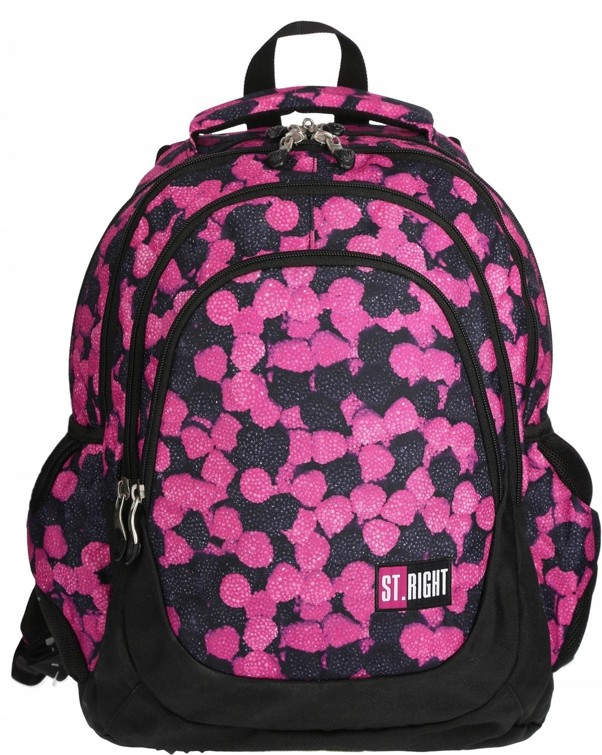 Multi-chamber school backpack St.Right multicolor 20 l +sachet freebie