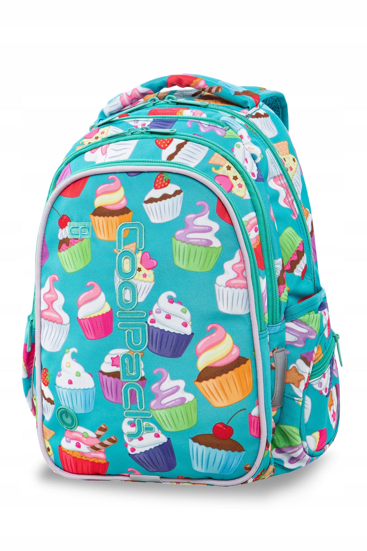 Multi-chamber school backpack glowing Coolpack LED Cupcakes girls