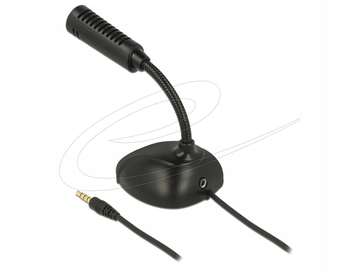 Multi-directional condenser microphone with neck 3,5mm 4-pin Delock 65872 Packaging status original