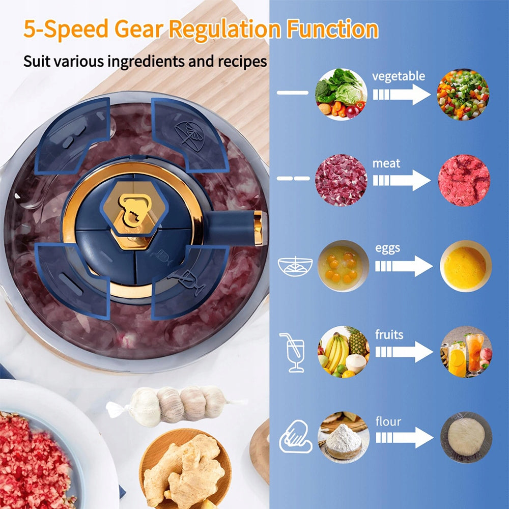 Multi functional food processor,Food Processor,5Speed Electric Food Chopper Packaging status original