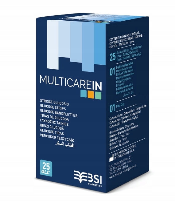 MultiCareIn Blood glucose measuring strips 25 pcs.