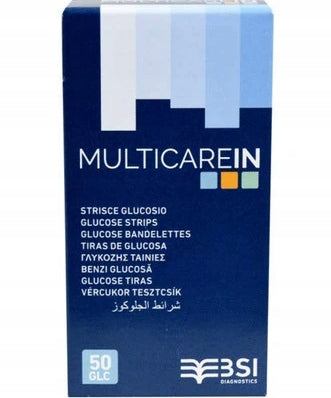 MultiCareIn Blood glucose measuring strips 50pcs. Manufacturer code 50GLC