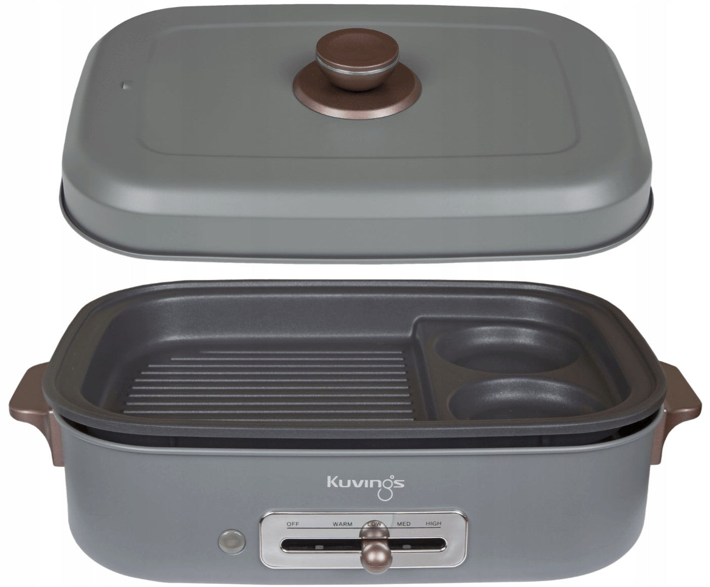 MultiGrill Electric Grill Kuvings steel CERAMIC KMG-300E Power rating 1400 W
