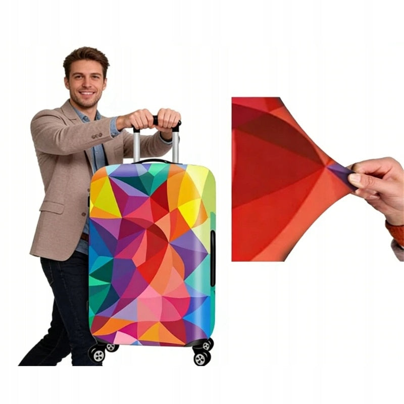 Multicolor L Suitcase Cover – Scratch Resistant, Protection