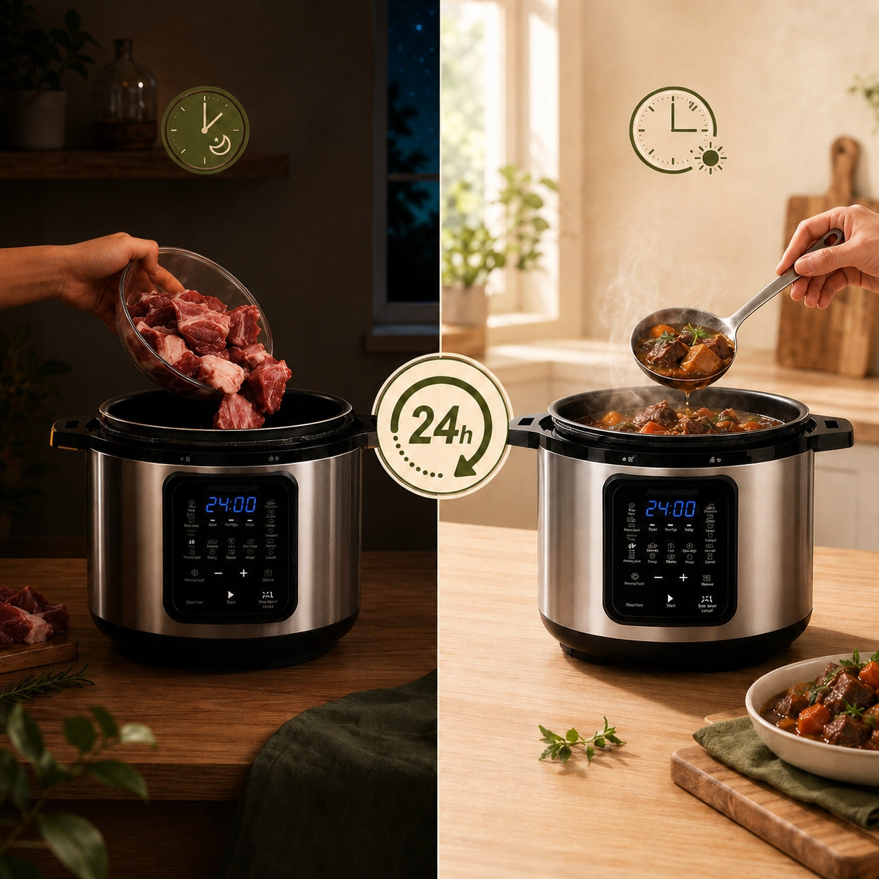 Multicooker Electric Pressure Cooker 6L 1000W 18 Programs Timer 24h Aigostar Manufacturer code B302024EH