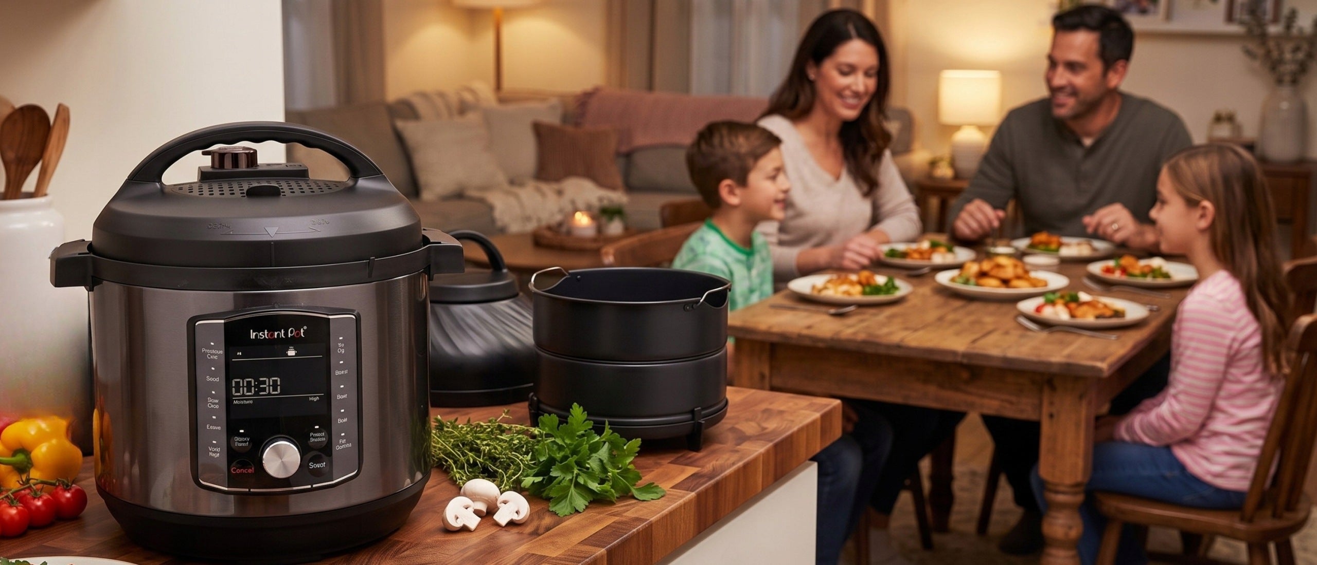 Multicooker INSTANT POT PRO CRISP Air Fry 7,6 L Pressure Cooker 11w1 1500W Black Manufacturer code Pro Crisp 8 Air Fryer