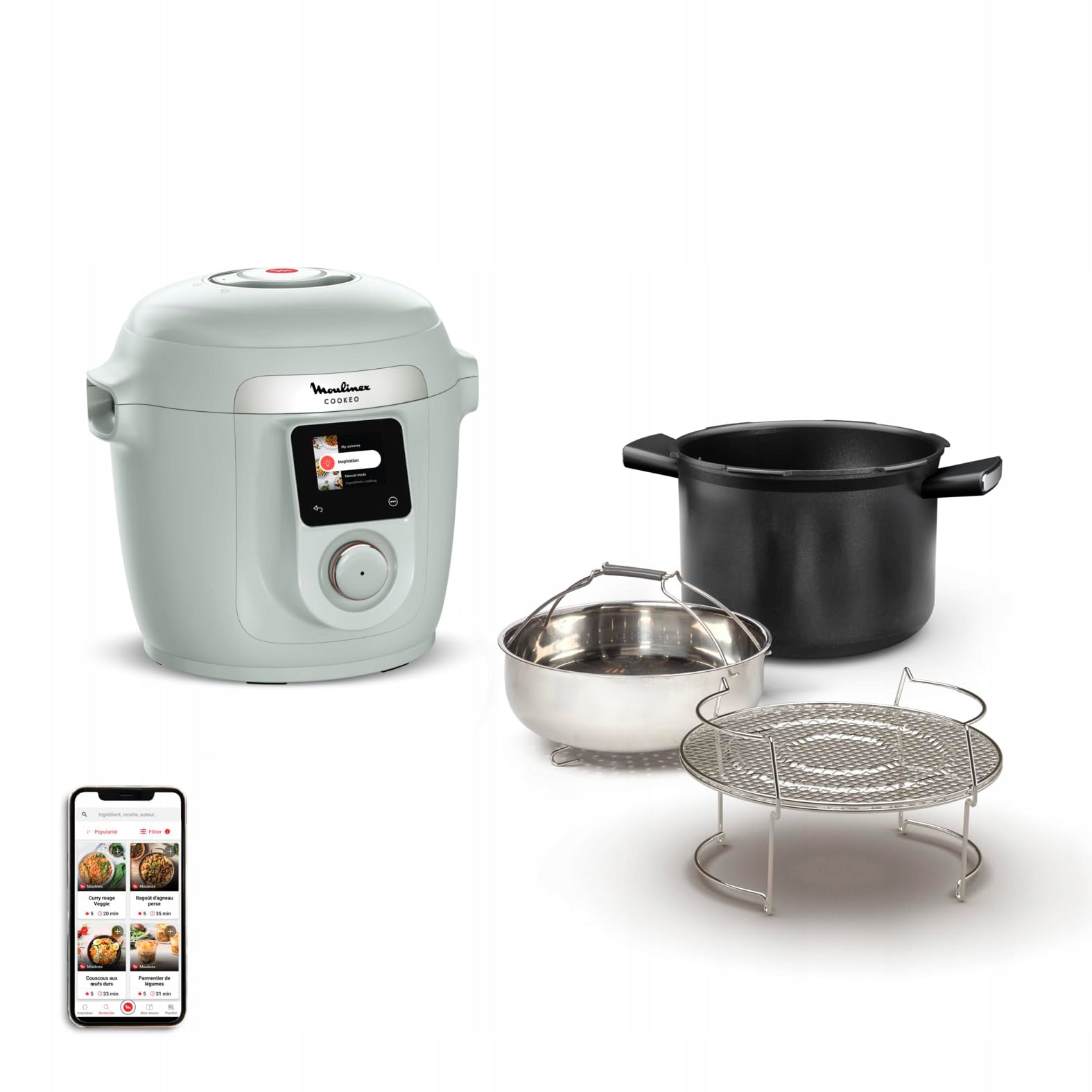 Multicooker Moulinex Cookeo Wi-Fi CE96G310 6L 1600W green