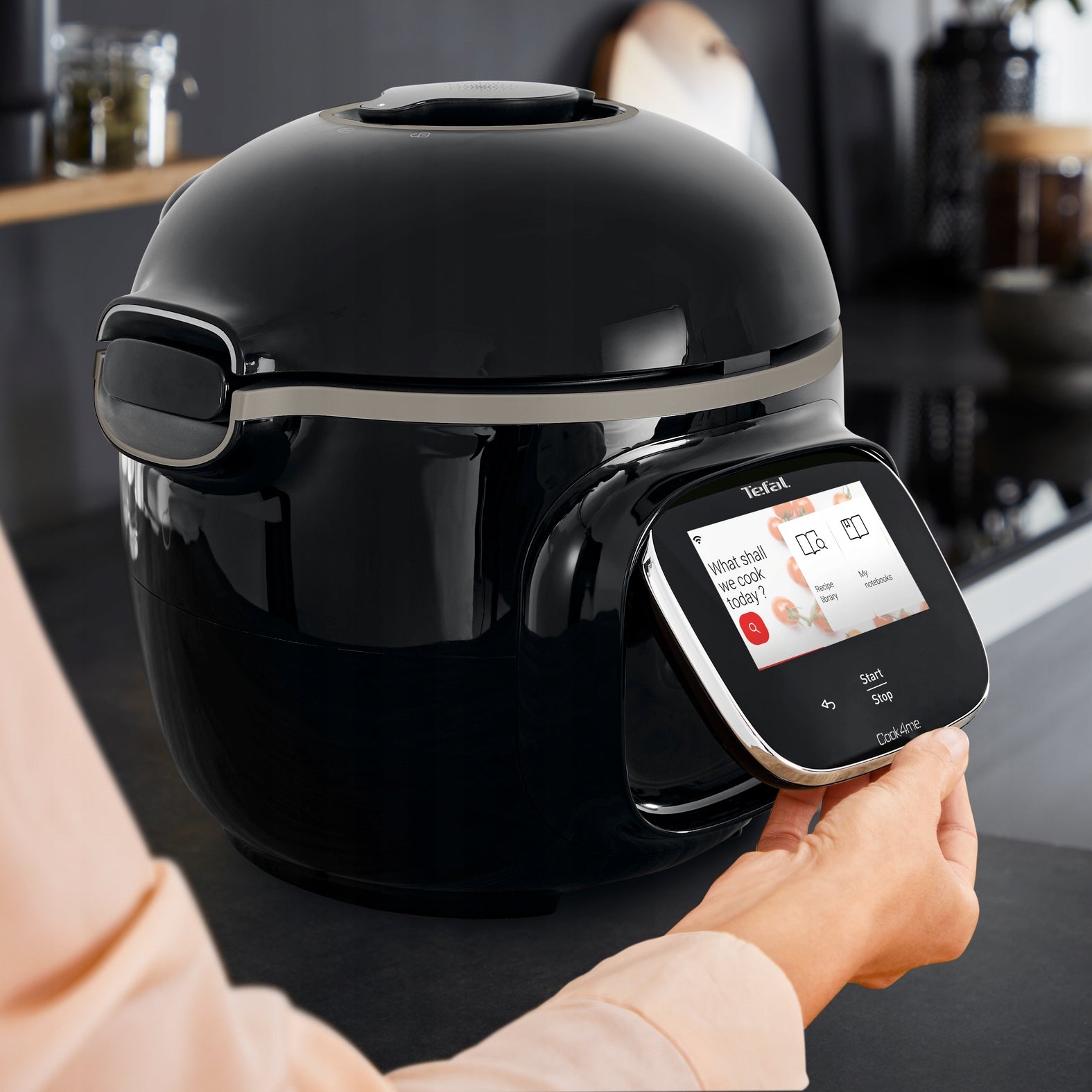 Multicooker TEFAL Cook4me Touch CY912 pressure cooker 6l WI-FI 13 functions black Power 1600 W