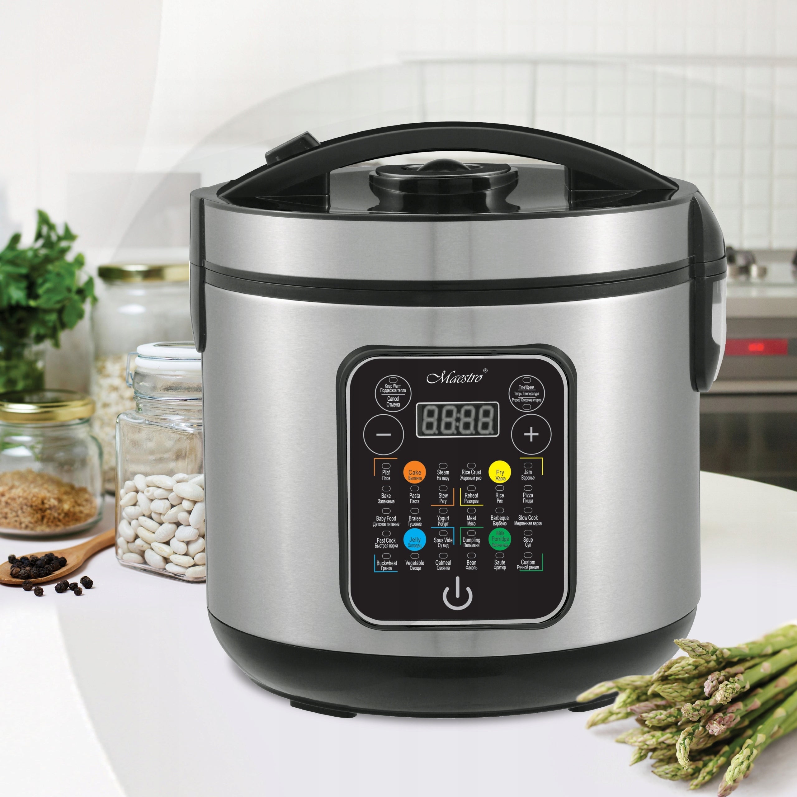 Multicooker electric pot 5 l, 30 programs, 900W | Maestro MR-794 Dominant color silver/gray