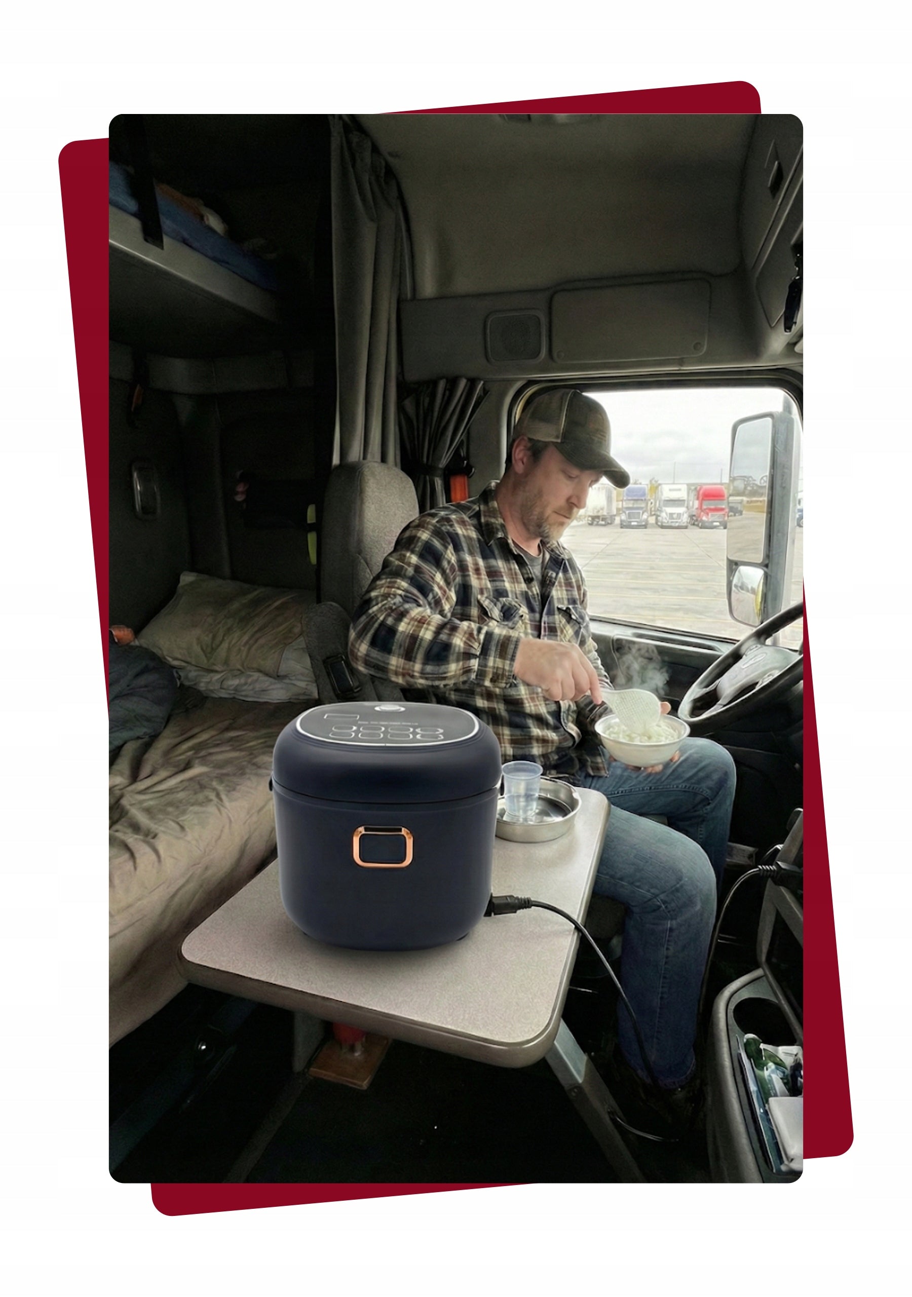 Multicooker tourist rice cooker COOKER 2l 200W 12V 24V TIR BUS motorhome Packaging status original