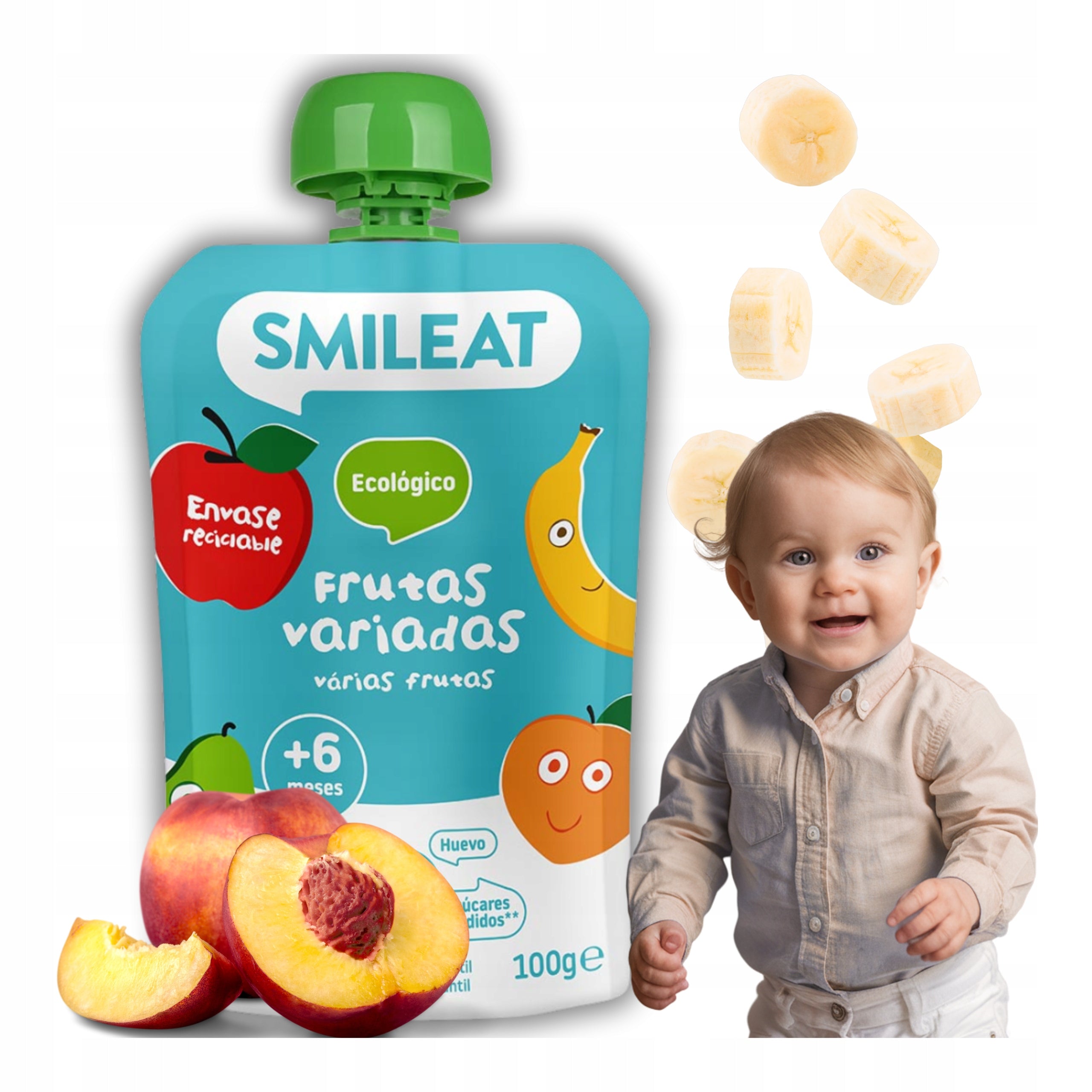 Multifruit Mousse Smileat Bio In A Tube Children Healthy Snack Without Sugar 100G