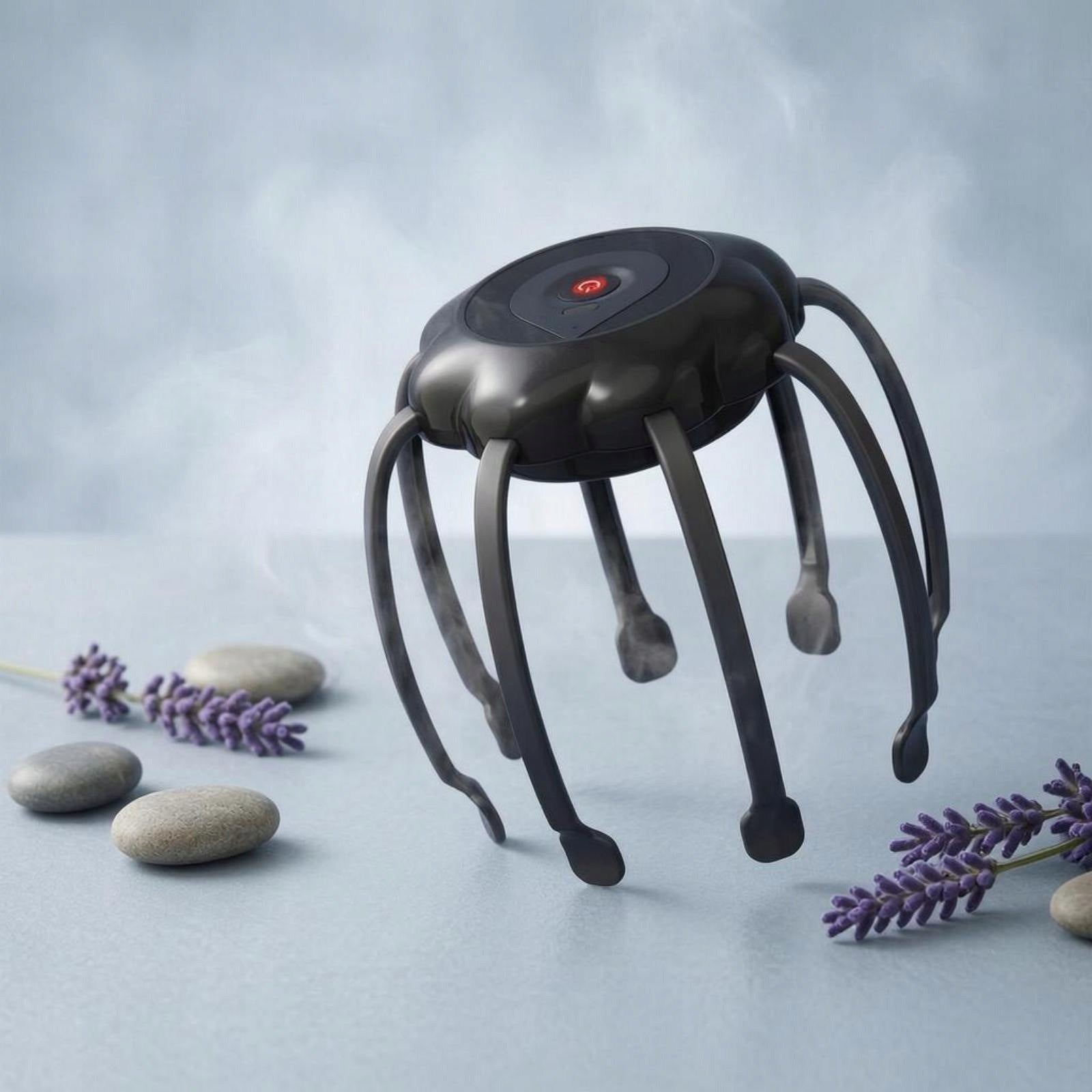 Multifunction Electric Head Massager with Adjustable Claws Vibration White Medical device no