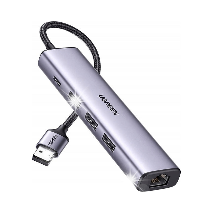 Multifunction HUB Adapter Splitter USB 3.0 - 3x USB Ethernet RJ-45 USB-