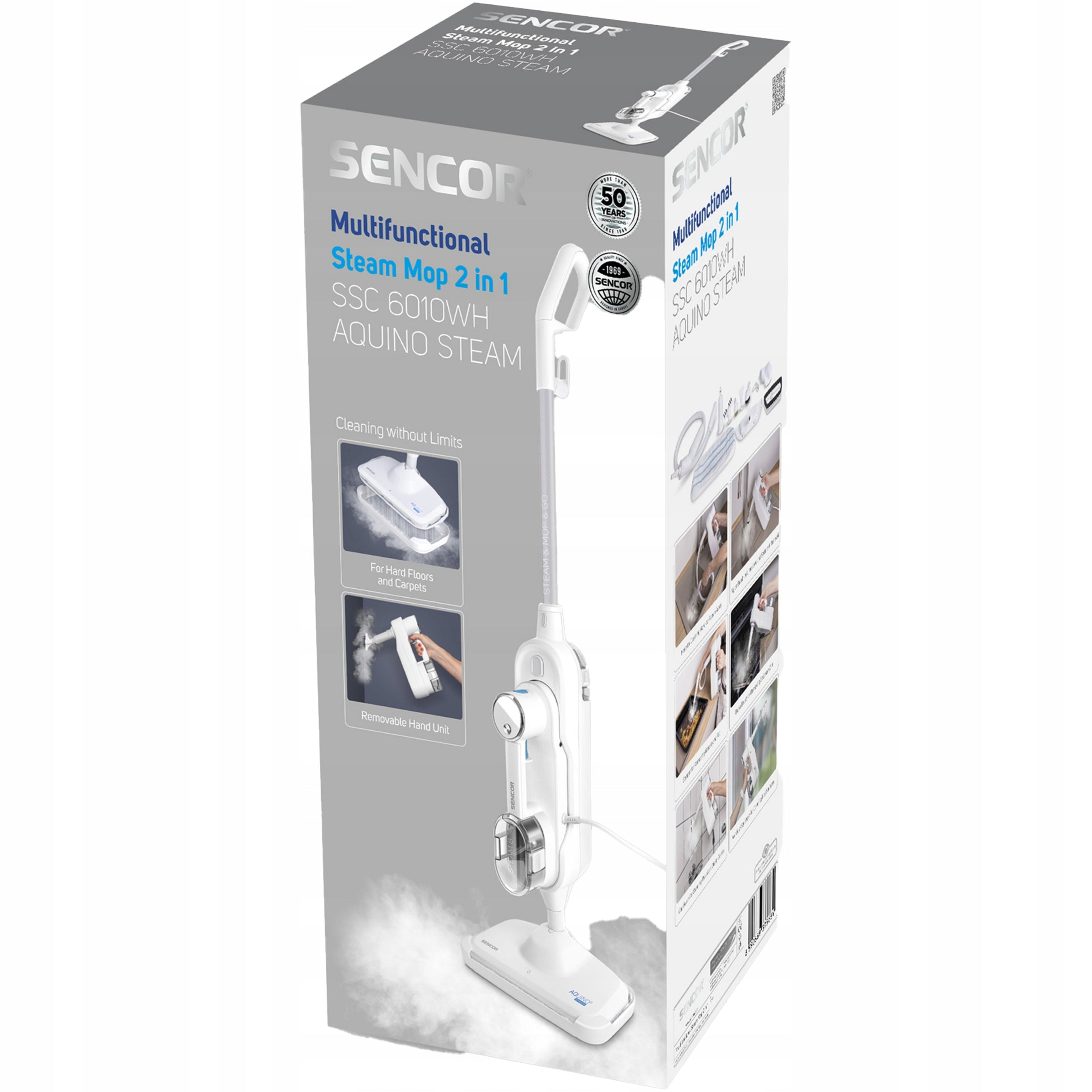 Multifunction Steam Cleaner Sencor SSC 6010WH 1500W Steam Adjustment White EAN (GTIN) 8590669375684