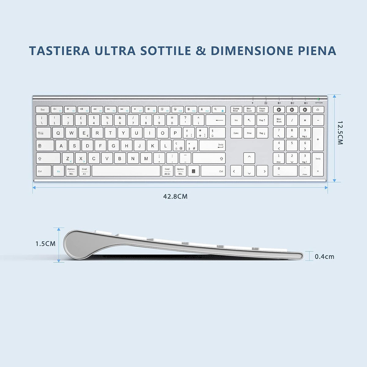 Multifunction Wireless Bluetooth Keyboard, Compact D817 Manufacturer code 342234812