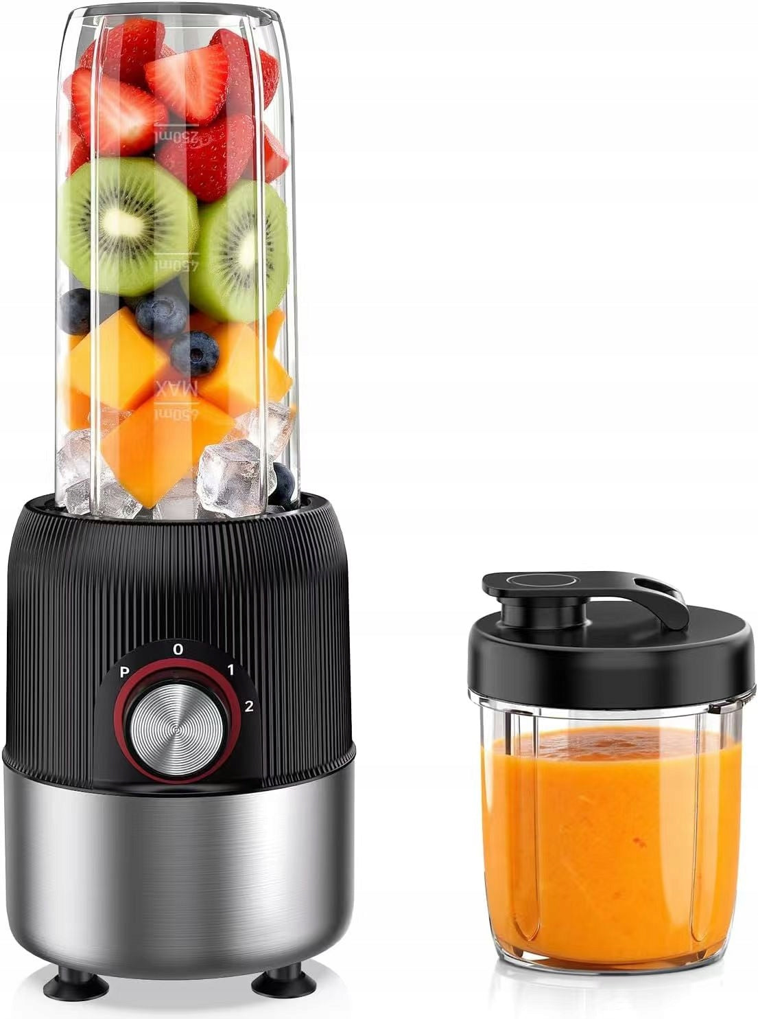 Multifunction blender for crushing ice, smoothie preparation 2 GLASSES