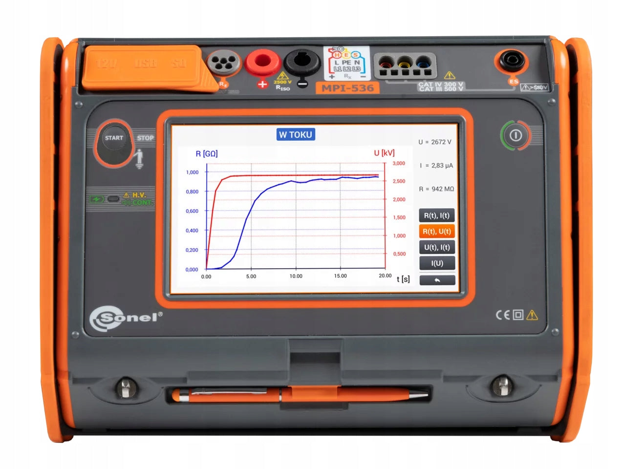 Multifunction meter Sonel MPI-536 with calibration certificate + accessories Manufacturer code WMPLMPI536