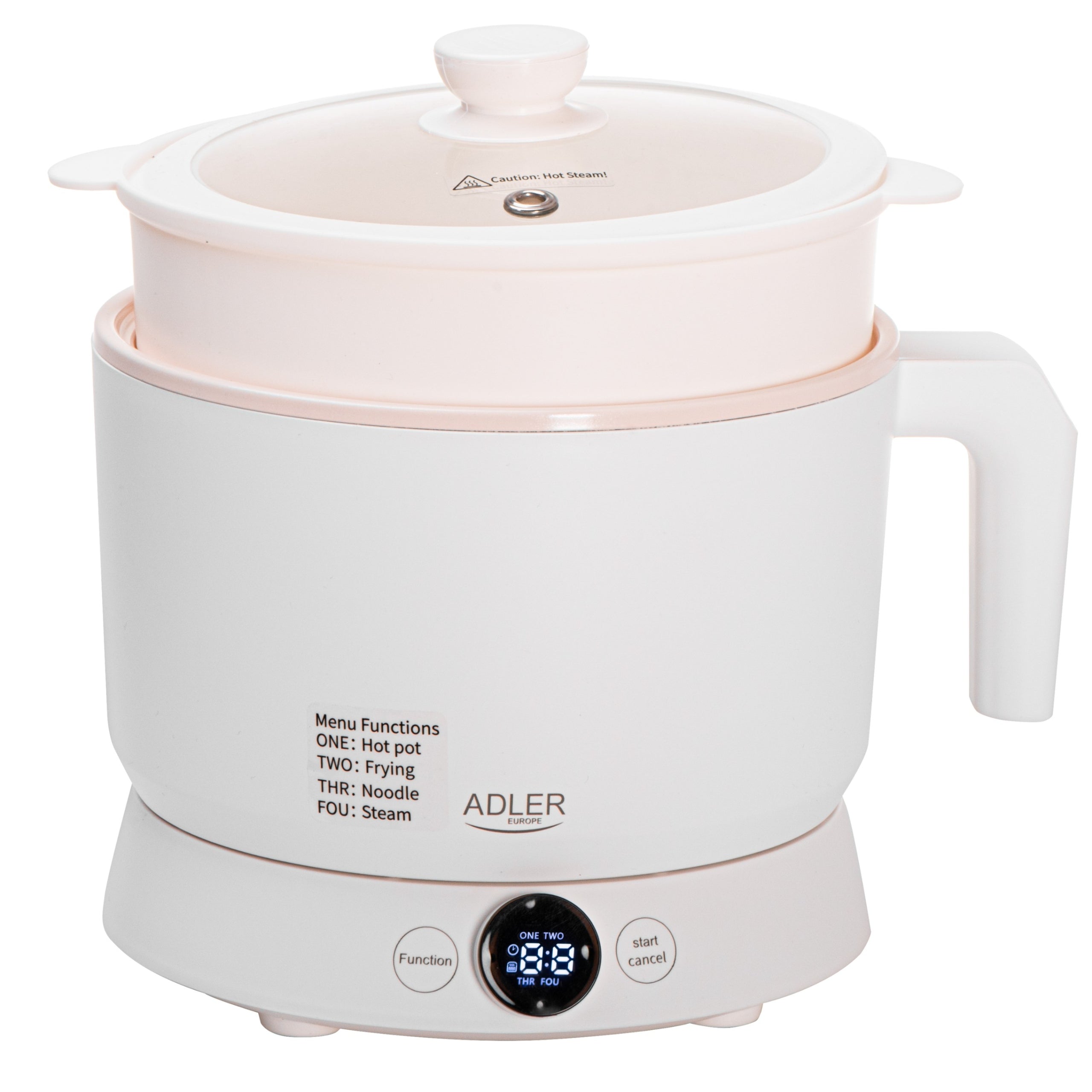 Multifunction pot ADLER AD 6422 4 operating modes 1,6L 800W Glass cover Brand ADLER