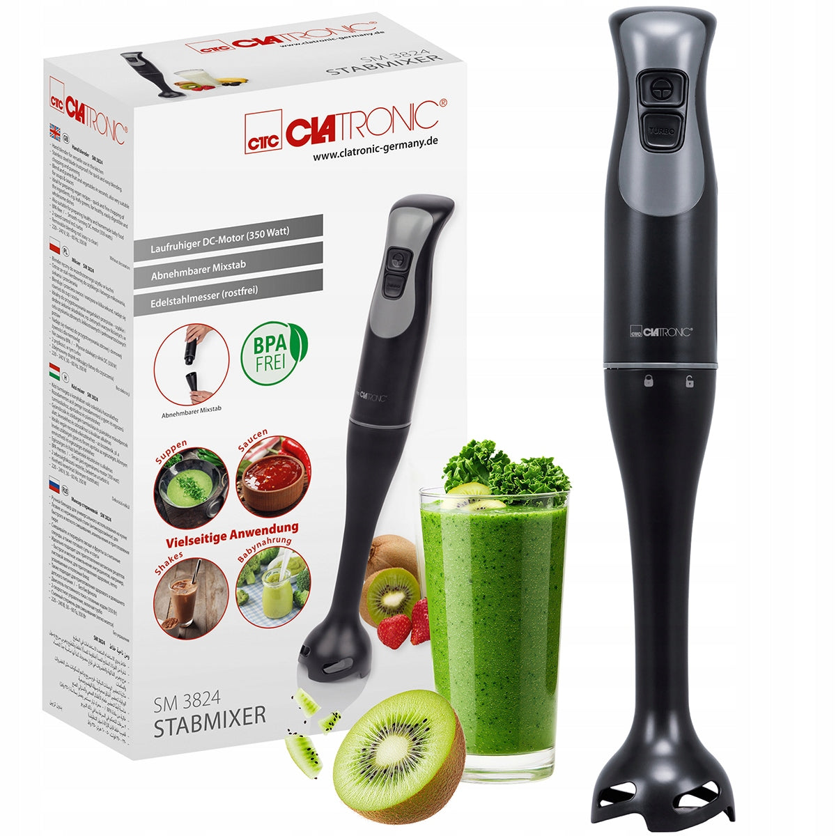 Multifunctional BLENDER HANDHELD Mixer Robot TURBO SHREDDER + Accessories Packaging status original