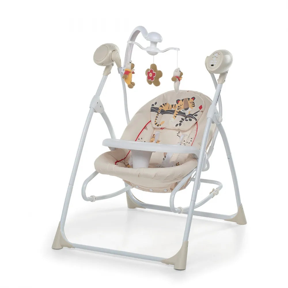 Multifunctional Carillon Baby Tiger Rocker - Sand - Foppapedretti