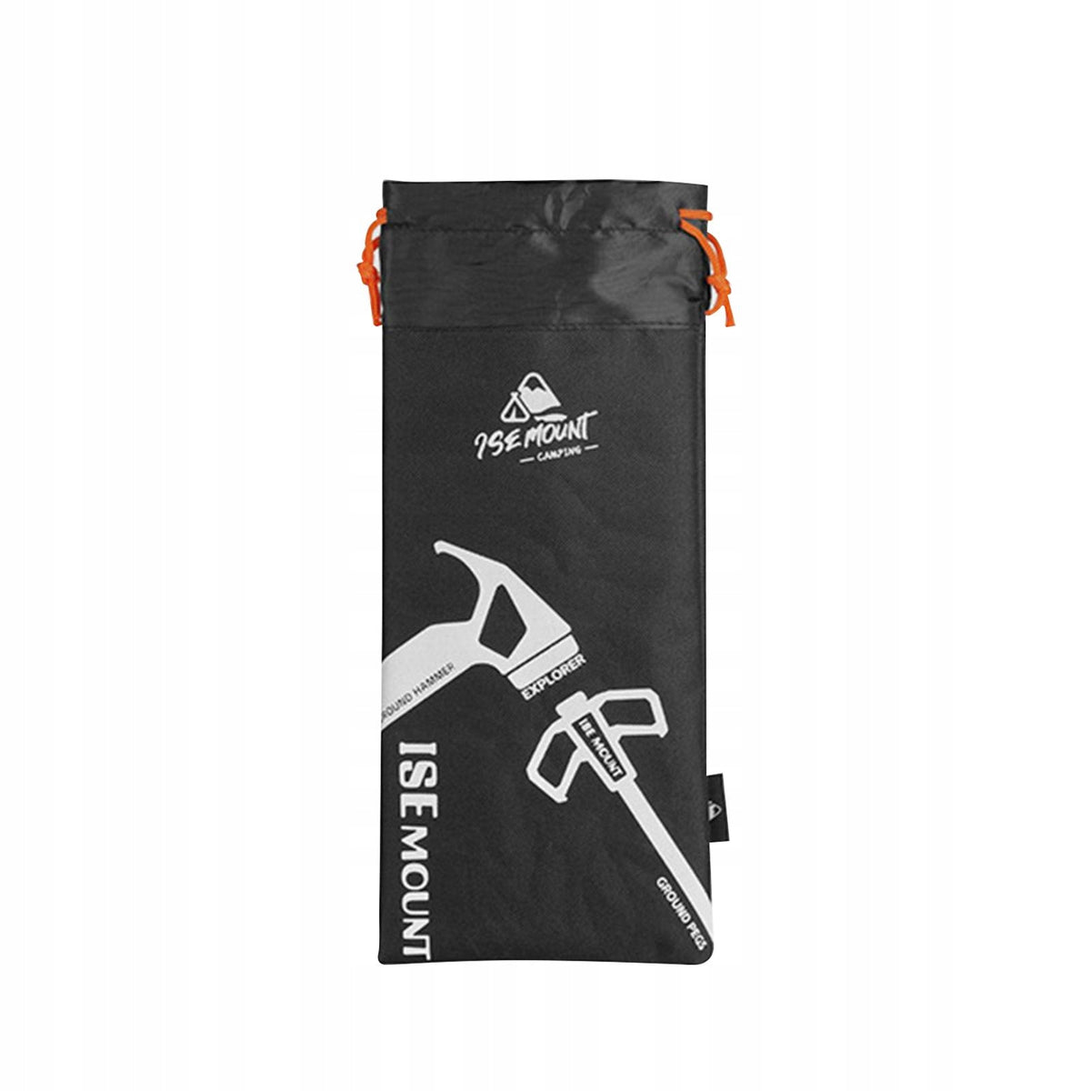 Multifunctional Drawstring Storage Pouch Reusable Carabiners Black